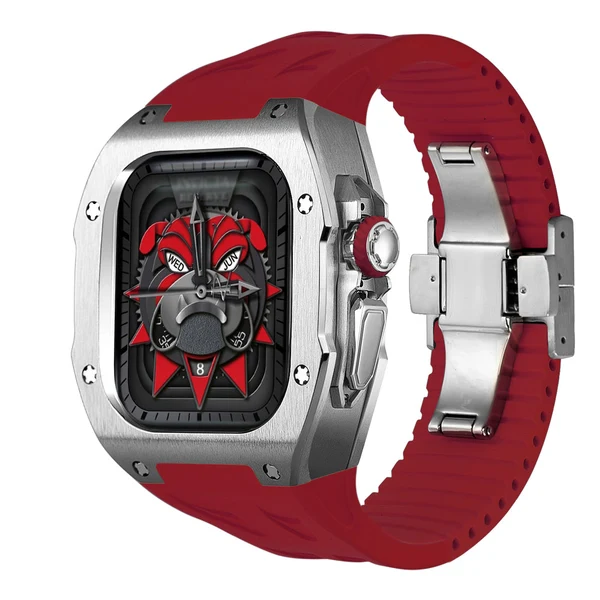 RM7006 Titanium — Srebrny / Czerwony / 49 mm