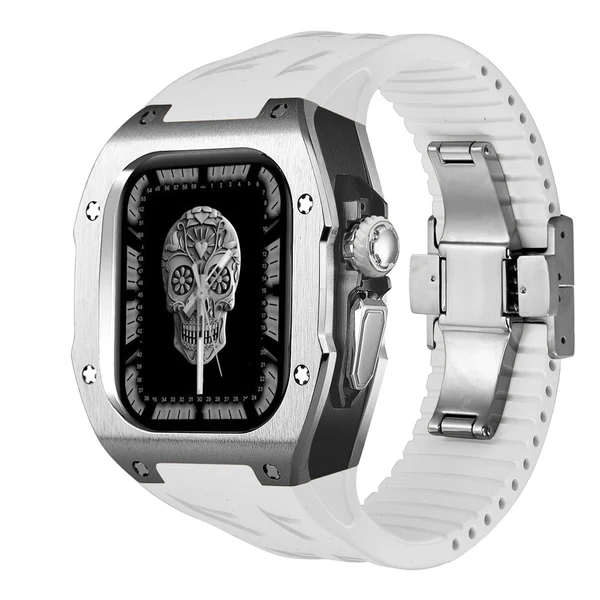RM7006 Titanium — Srebrno-czarny / Biały / 49 mm