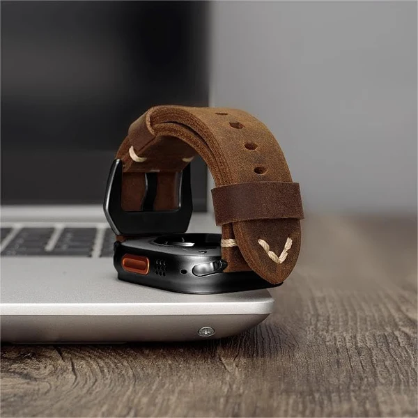 Vintage Leather Band For Apple Watch, widok 4 z 8