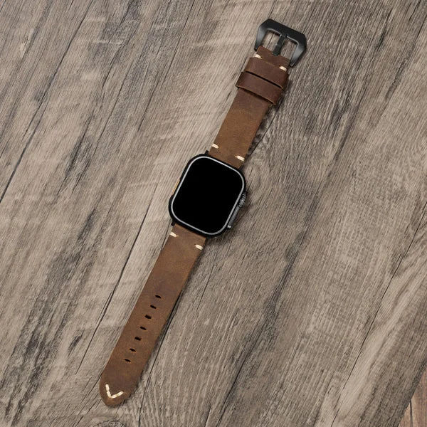 Vintage Leather Band For Apple Watch, widok 3 z 8