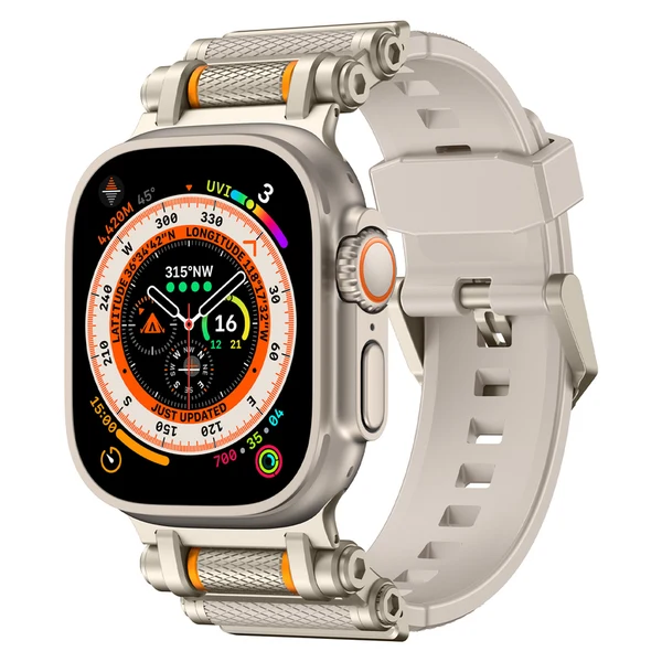 Wheel of Fortune — Blanco – adaptador de titanio / 46mm/45mm/44mm