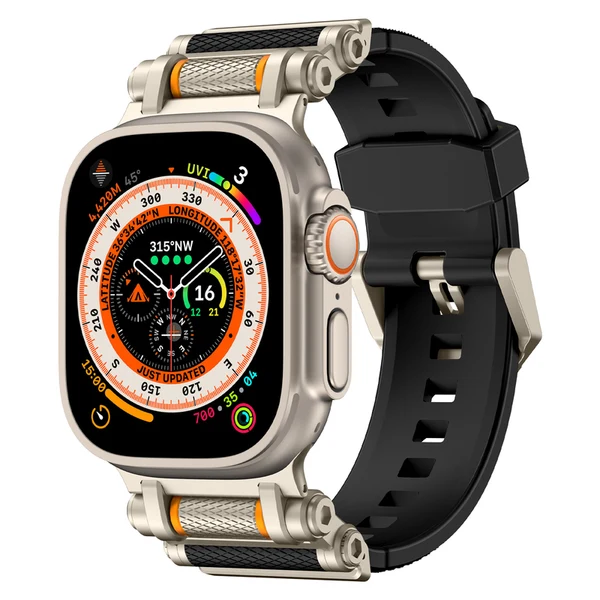 Wheel of Fortune — Negro – adaptador de titanio / 46mm/45mm/44mm