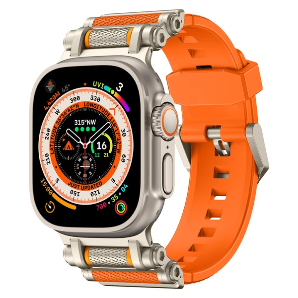 Wheel of Fortune — Naranja – adaptador de titanio / 46mm/45mm/44mm
